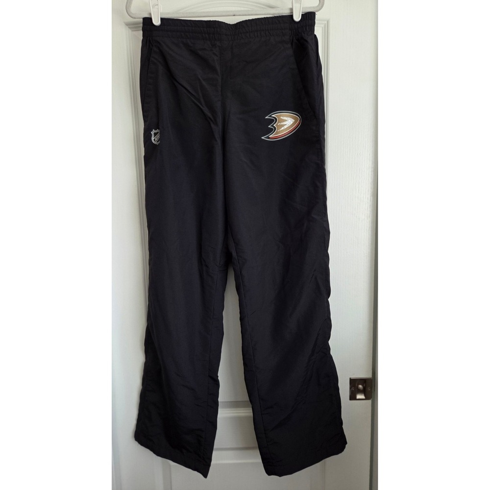 Fanatics Anaheim Ducks NHL Pro Warm Up Pants Black Women Large Hockey Activewear